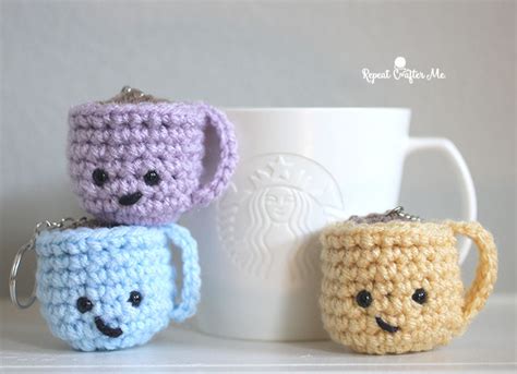 Starbucks Summer Essentials And Crochet Coffee Mug Keychains Repeat