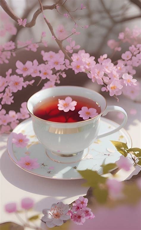 Pin By Cinderella Tran On Cups Good Morning Coffee Flower Tea Tea Art