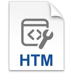 File extension .HTM - How to Open a HTM File?