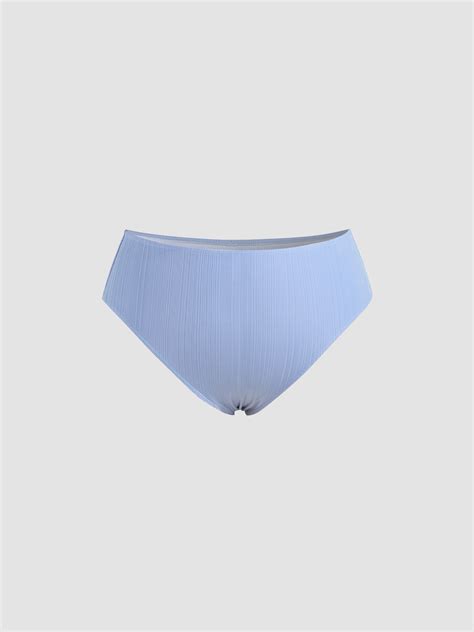 Solid Cheeky Bikini Bottom Curve Plus For Beach Swimming Pool Vacation