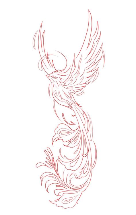 Tattoo Outline Drawing Tattoo Style Drawings Tattoo Sketches Pheonix