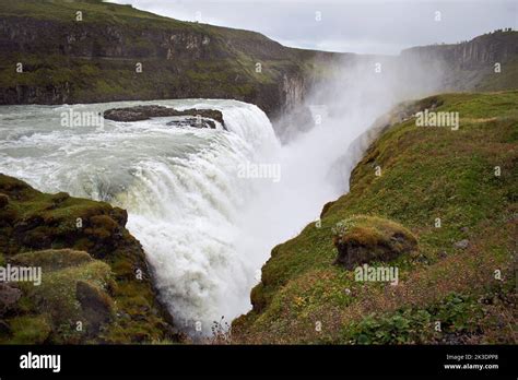 Gullfoss Falls Iceland Stock Photo Alamy