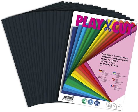 Play Cut Tonpapier A Schwarz G M Bogen Din A Papier Zum