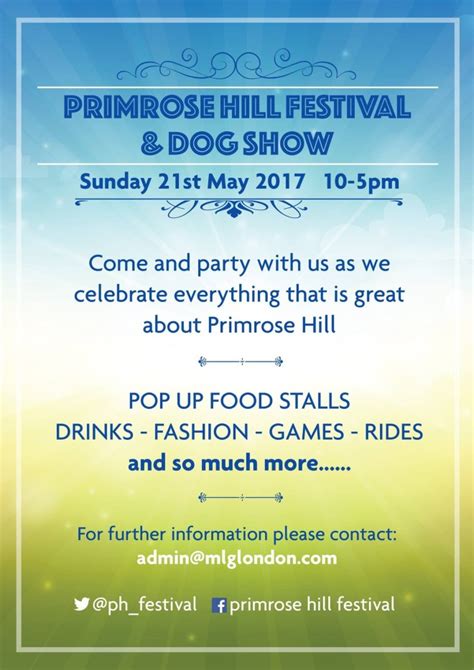 PRIMROSE HILL FESTIVAL AND DOG SHOW! – iLPH