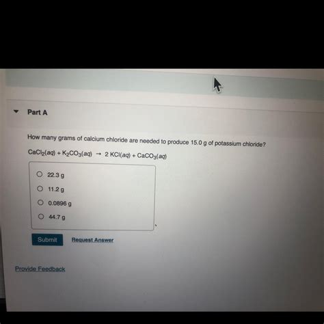 How Many Grams Of Calcium Chloride Are Needed To Produce G Of