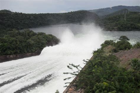 Akosombo Dam Spilling Water Akosombo Ghana Akosombo Dam