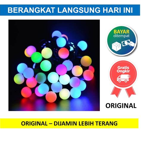 Jual Lampu Anggur Bola Natal Hias LED Bulat Gantung Tmblr Tumbler RGB