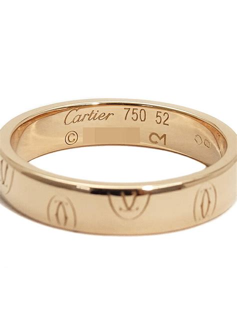 【cartier】カルティエ『k18pg ハッピーバースデー ロゴ リング』12号 1週間保証【中古】1935058390010