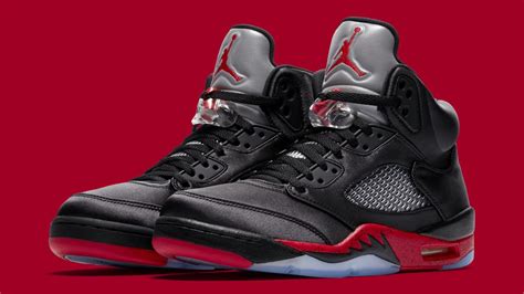 Air Jordan 5 Satin Bred Black University Red Release Date