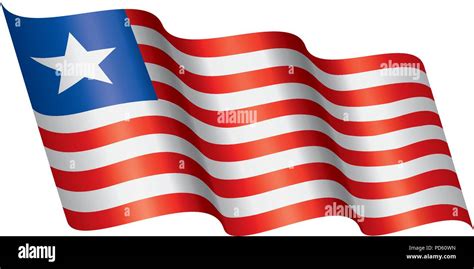 Waving Liberian Flag Stock Vector Images Alamy