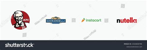 Instacart Ghirardelli Chocolate Kfc Nutella Sports Stock Vector (Royalty Free) 2310630795 ...