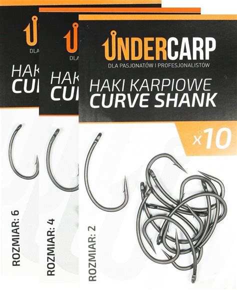 Undercarp Teflonowe Haki Karpiowe Curve Shank Nr Inna Marka Sport