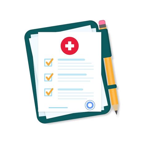 Medisch Klembord Met Ingevulde Checklist Premium Vector