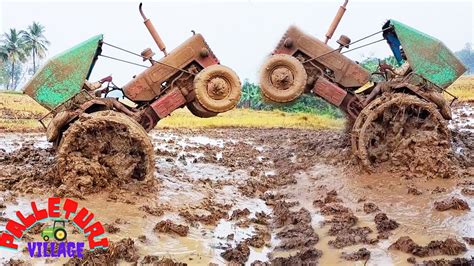 Peak Dangerous Tractor Driving Skills On Muddy Soil Mahindra Vs