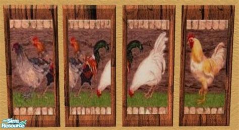 The Sims Resource D2dtexture Challenge 82 Four Frames Chickens