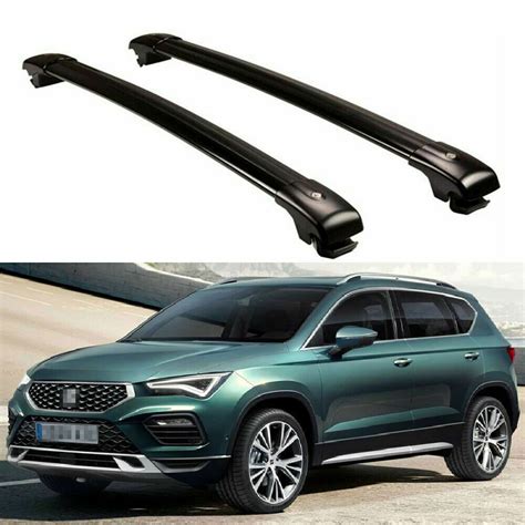 Pcs Aluminum Roof Rail Rack Cross Bars Crossbar Fits For Seat Ateca