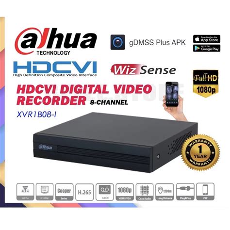 Dahua 8 Channel Full HD 2 0MP 2MP 1080P DVR CCTV DH XVR1B08 I Support