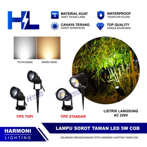 Jual Lampu Sorot Tembak LED 5 Watt 5W Hias Taman Tiang Teras Outdoor