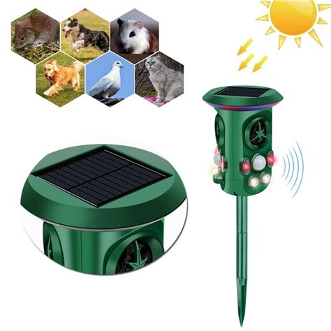 Solar Ultrasonic Squirrel Repellent, Ultrasonic Animal Repeller Repel ...