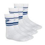 Nike Chaussettes NSW Crew Essential Pack De 3 Blanc Bleu