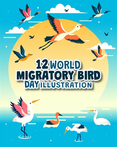 World Migratory Bird Day Illustration