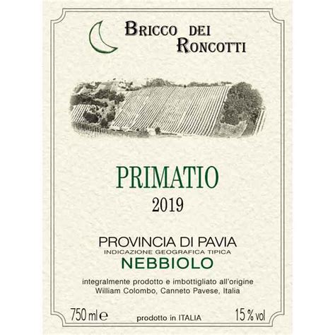 Primatio 6 Bottles Bricco Dei Roncotti