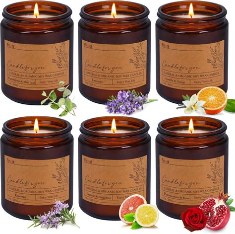 Yanlife 3 Pack Scented Candles Set Soy Candles For Home