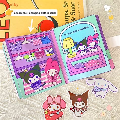 Risesky Kawali Cute Sanrio Kuromi Sticker Games Creative Cartoon