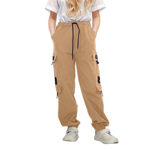 Jumesg Uniform Pants For Girls Kids Girls High Waist Wide Leg School