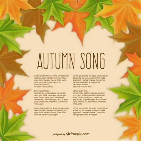 Free Vector | Autumn song template vector