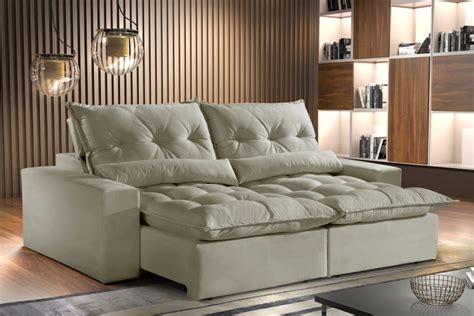 Sofa 4 Lugares Confortavel - Sofá 4 Lugares Avalon Retrátil e Reclinável 250cm Montano Estofados ...