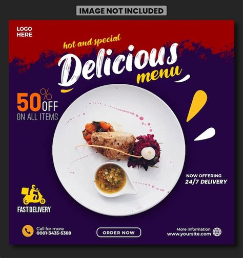 Premium Psd Food Social Media Post Template