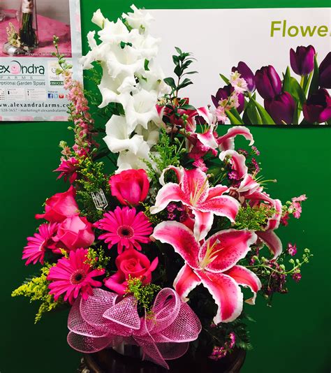 Elegant Pink And White Flower Bouquet In Moreno Valley CA Garden