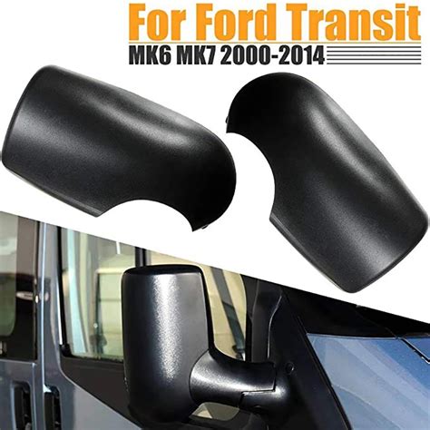 Pcs Abs Black Door Wing Mirror Covers Near Passenger L R For Ford