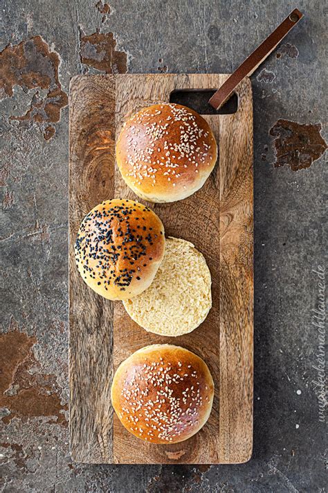 Einfache Burgerbr Tchen Burger Buns Frisch Aus Dem Ofen Lecker