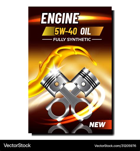 Car Engine Repair Service Advertise Poster Vector Image