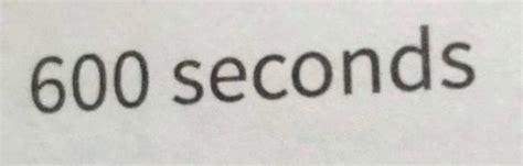 Convert Into Minutes And Seconds Q 600secs