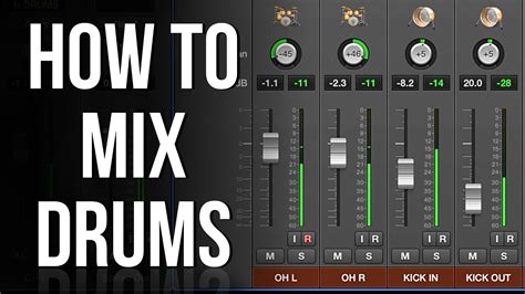 Levels And Panning 1 Of 3 How To Mix Drums YouTube