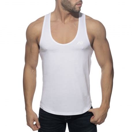 D Bardeur U Neck Cotton Blanc Addicted Vente D Bardeurs Homme