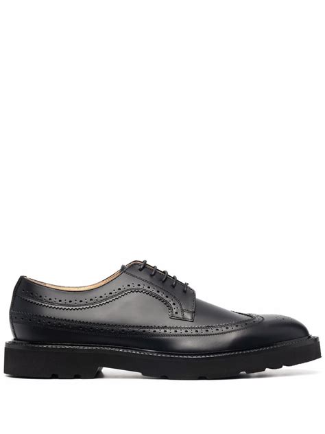 Paul Smith Leather Lace Up Brogues In Black Modesens