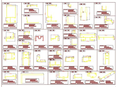 Perfiles De Aluminio En AutoCAD Descargar CAD Gratis 185 75 KB