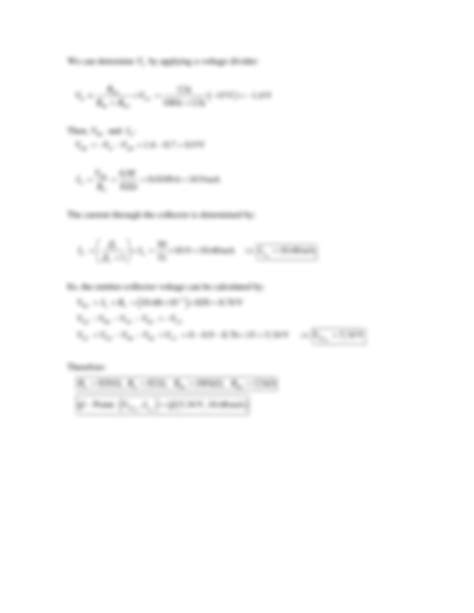 SOLUTION Design A Four Resistor Bias Network For A Pnp Transistor