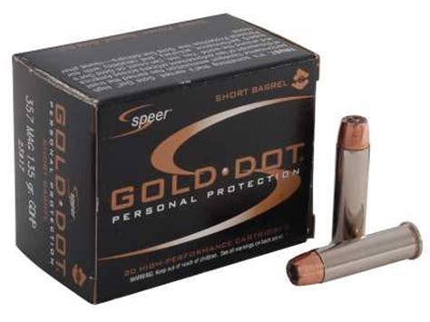 Cci 22 Wmr Ammunition Cci0954brick Speer Gold Dot Short Barrel Personal Protection Hp 40gr Brick