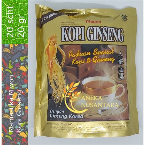 Jual Kopi Ginseng Miwon Sachet Isi G X G Shopee Indonesia