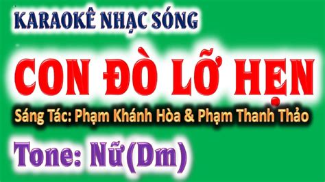 KARAOKE Con đò lỡ hẹn tone nữ Dm ghita Hoàng Chung 2024 St Phạm