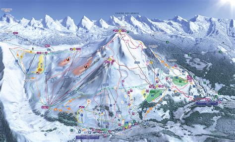 Pistenkarten Massif Des Aravis Skigebiet Mit Km Pisten In Sterreich