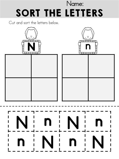 Sort The Letter Ns Part Of The Alphabet Adventures Letter N Packet