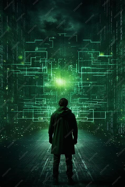 Premium Ai Image Free Photo Matrix Hacker Background