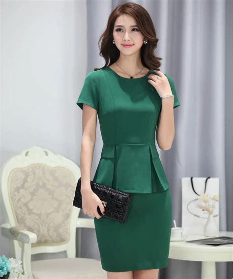 Formal Slim Fashion Ol Styles Business Women Suits With 2 Pieces Tops