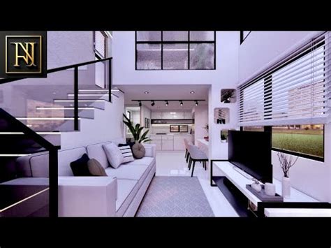 Aesthetic Minimalist Loft Type Tiny House Design Idea X Meters Only